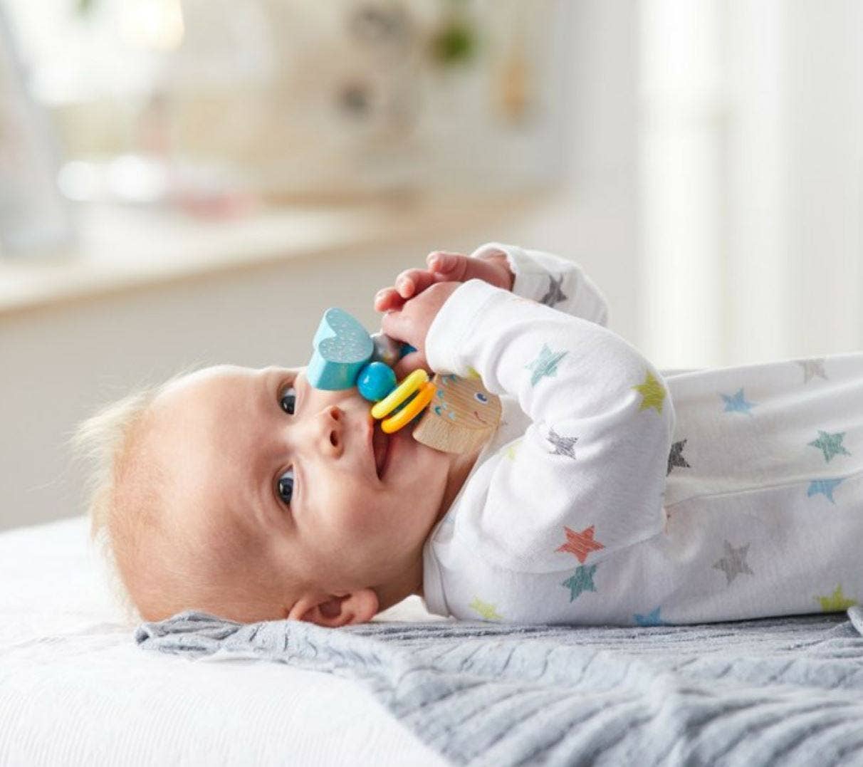 HABA USA - Rattlefish Wooden Baby Rattle