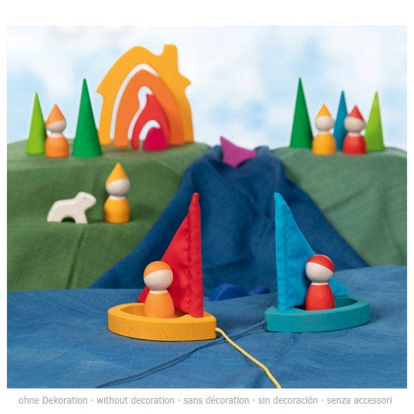 Goki America - Wooden Puddle Sailboats