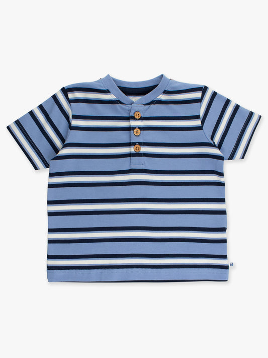 Periwinkle Blue Stripe SS Henley