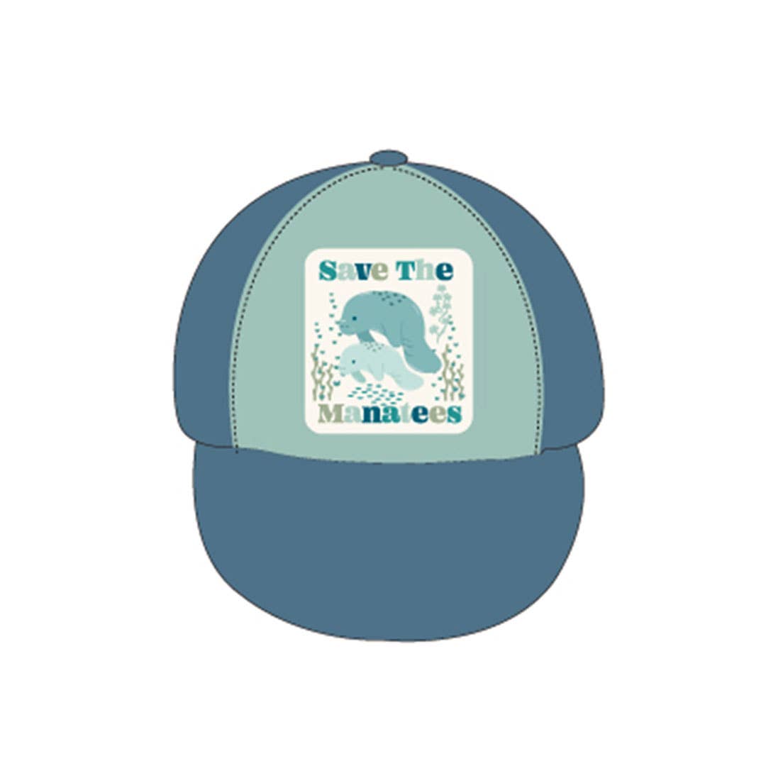 Save the Manatees Hat: Blue/Multi / Kids