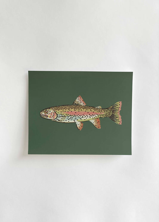 Helmsie - Rainbow Trout Art Print