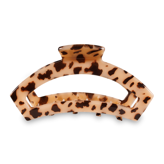 TELETIES - Open Hair Clip | Large | Blonde Tortoise