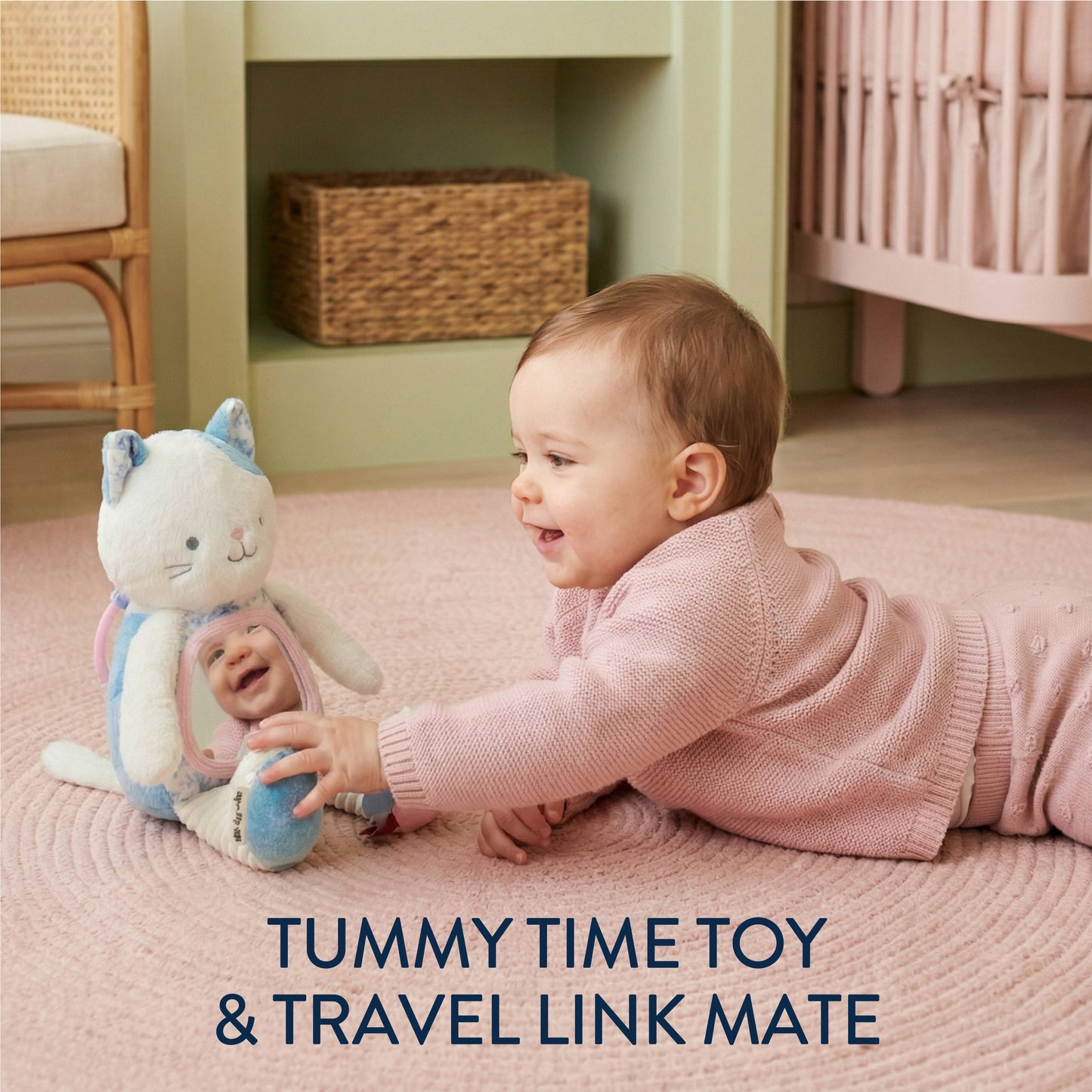 Itzy Bitzy Mirror™ Sensory Tummy Time Mirror - Kitty