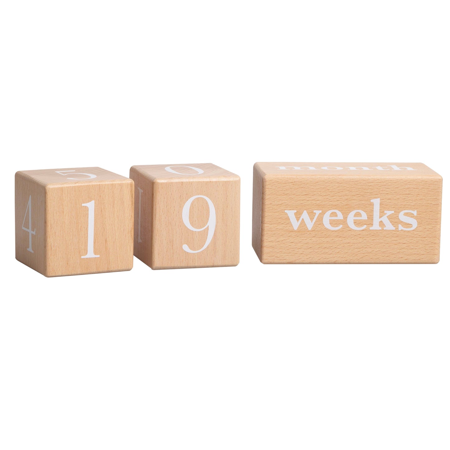 Pearhead - Natural Wooden Milestone Blocks Photo Prop
