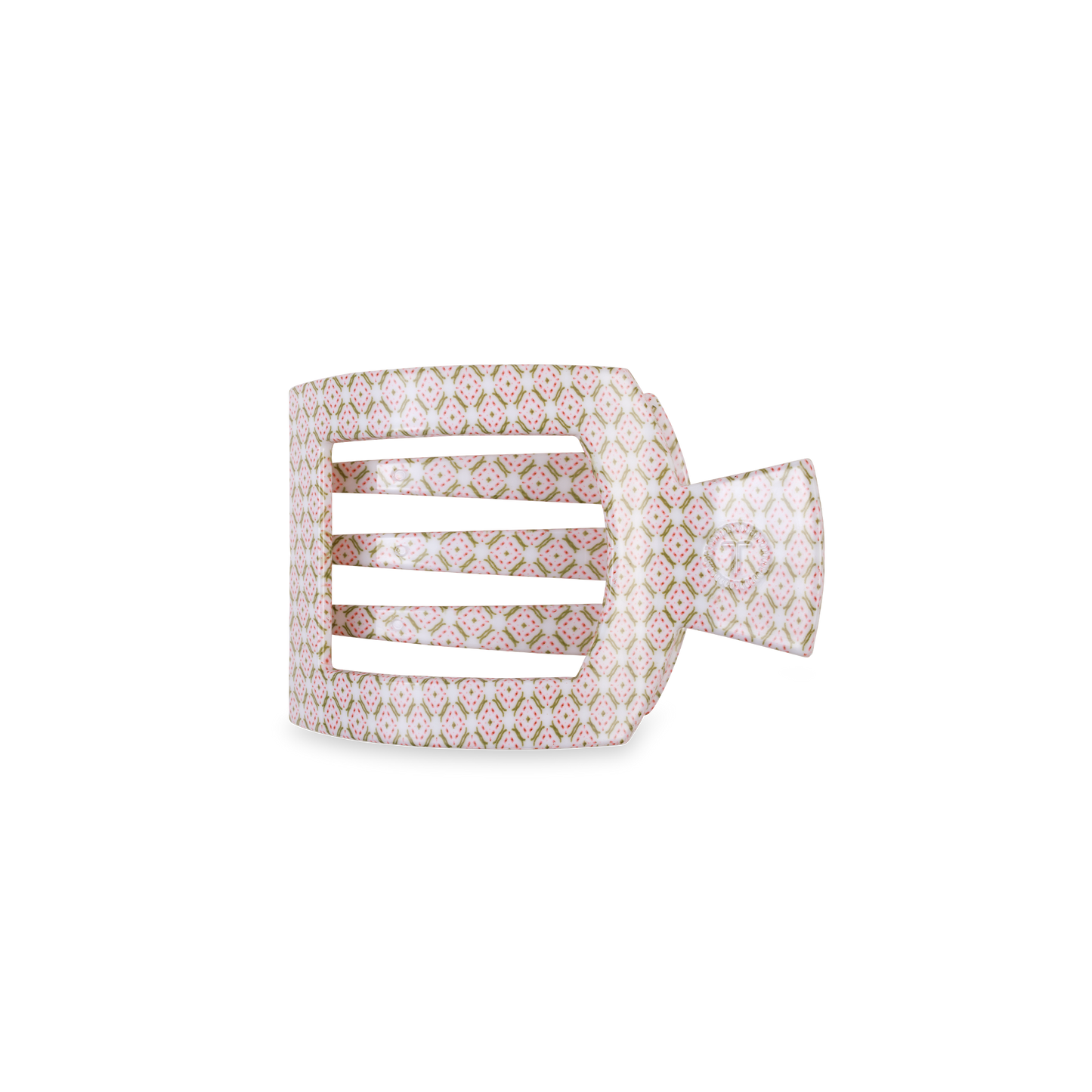 TELETIES - Pine & Pearl | Small | Flat Square Hair Clip