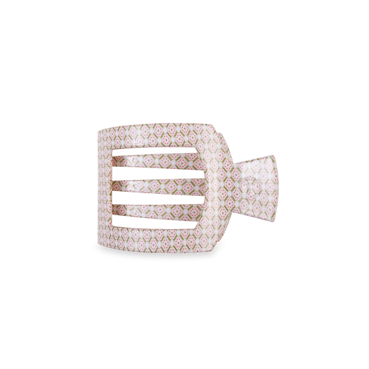 TELETIES - Pine & Pearl | Small | Flat Square Hair Clip