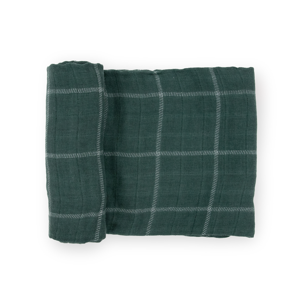 Little Unicorn - Cotton Muslin Swaddle Blanket - Evergreen Plaid