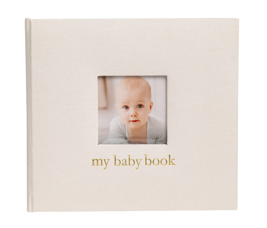 Pearhead - Ivory Linen Baby Memory Book
