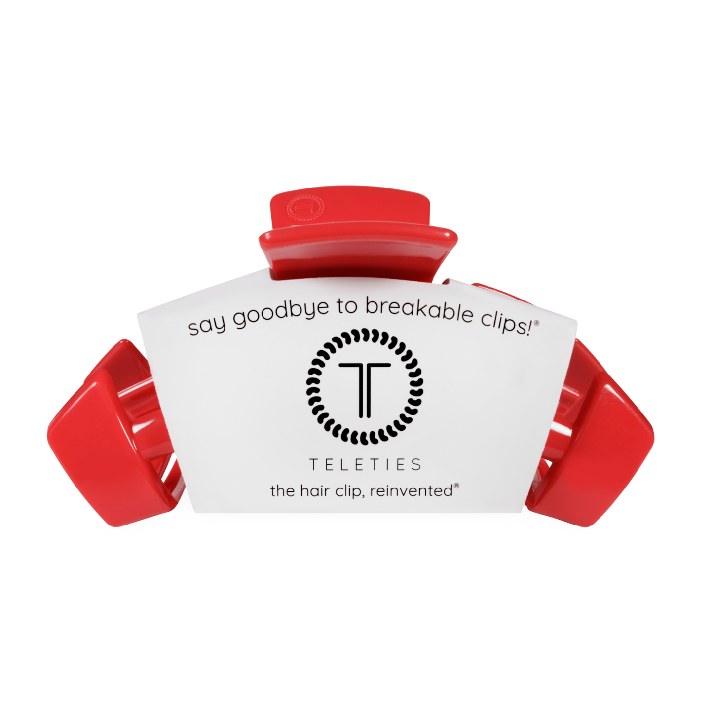 TELETIES - Classic Hair Clip | Large | USA Red