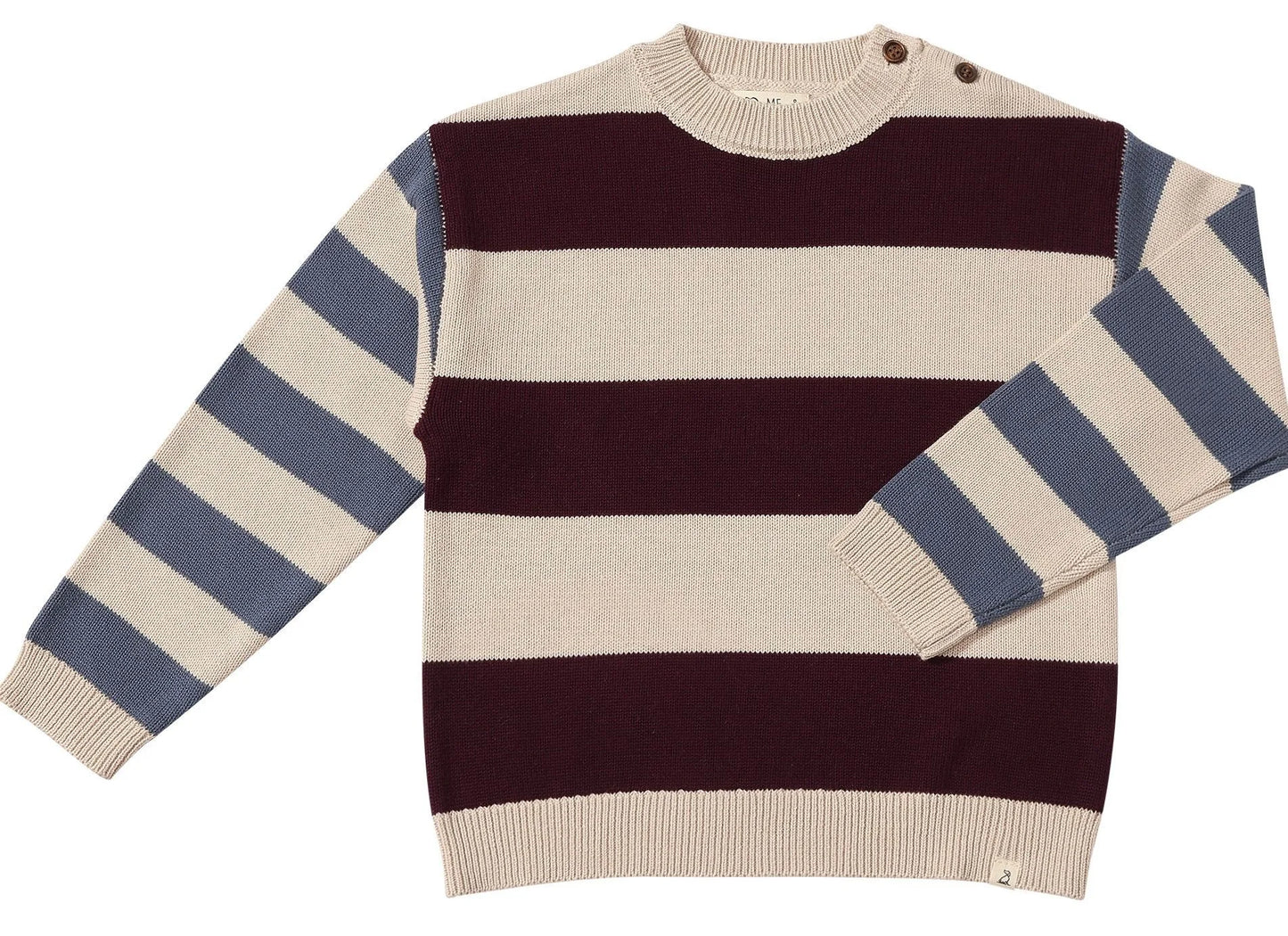 Ricardo Colour Block Sweater Burgundy/China Arms