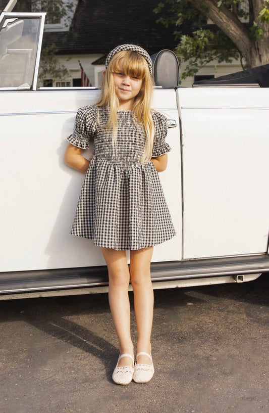 Louise Dress||Black Check