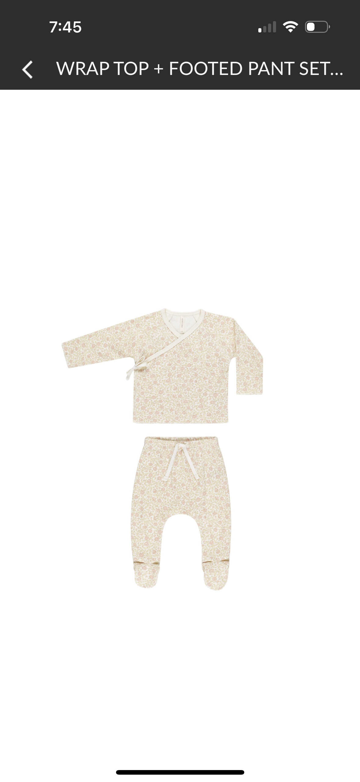 Wrap Top + Footed Pant||Primrose