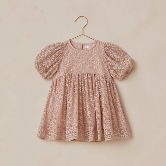 Luna Dress|Rose Embroidered