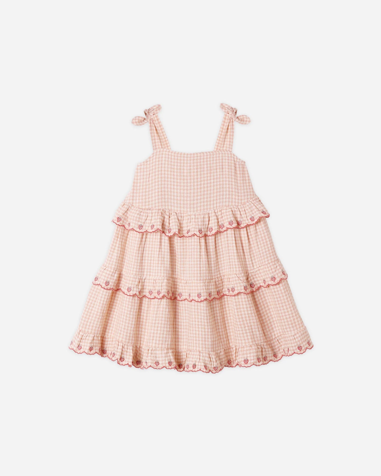 Ruffled Swing Dress||Petal Gingham