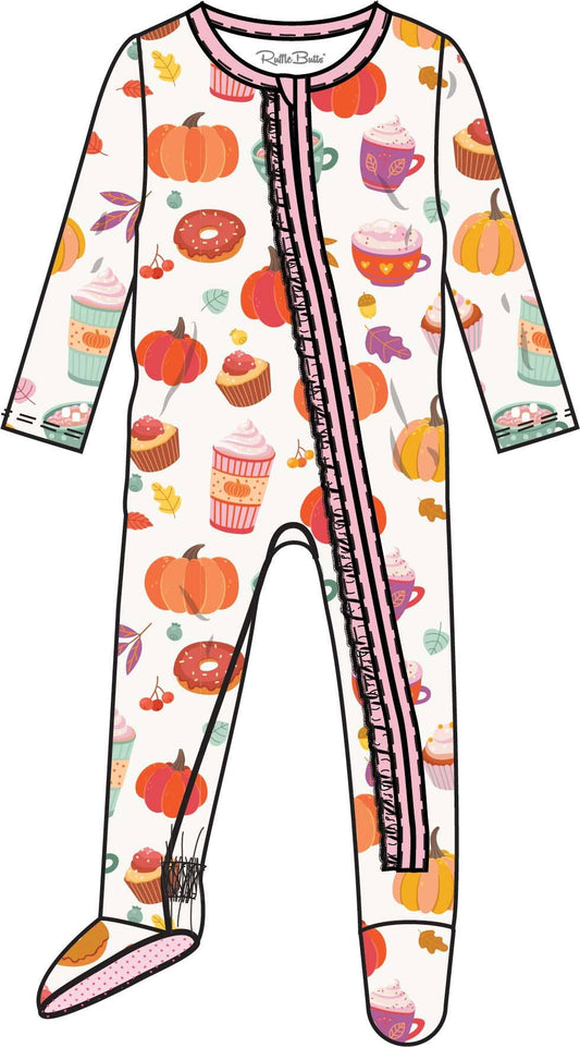 Fall Treats Footed Ruffle OP PJ