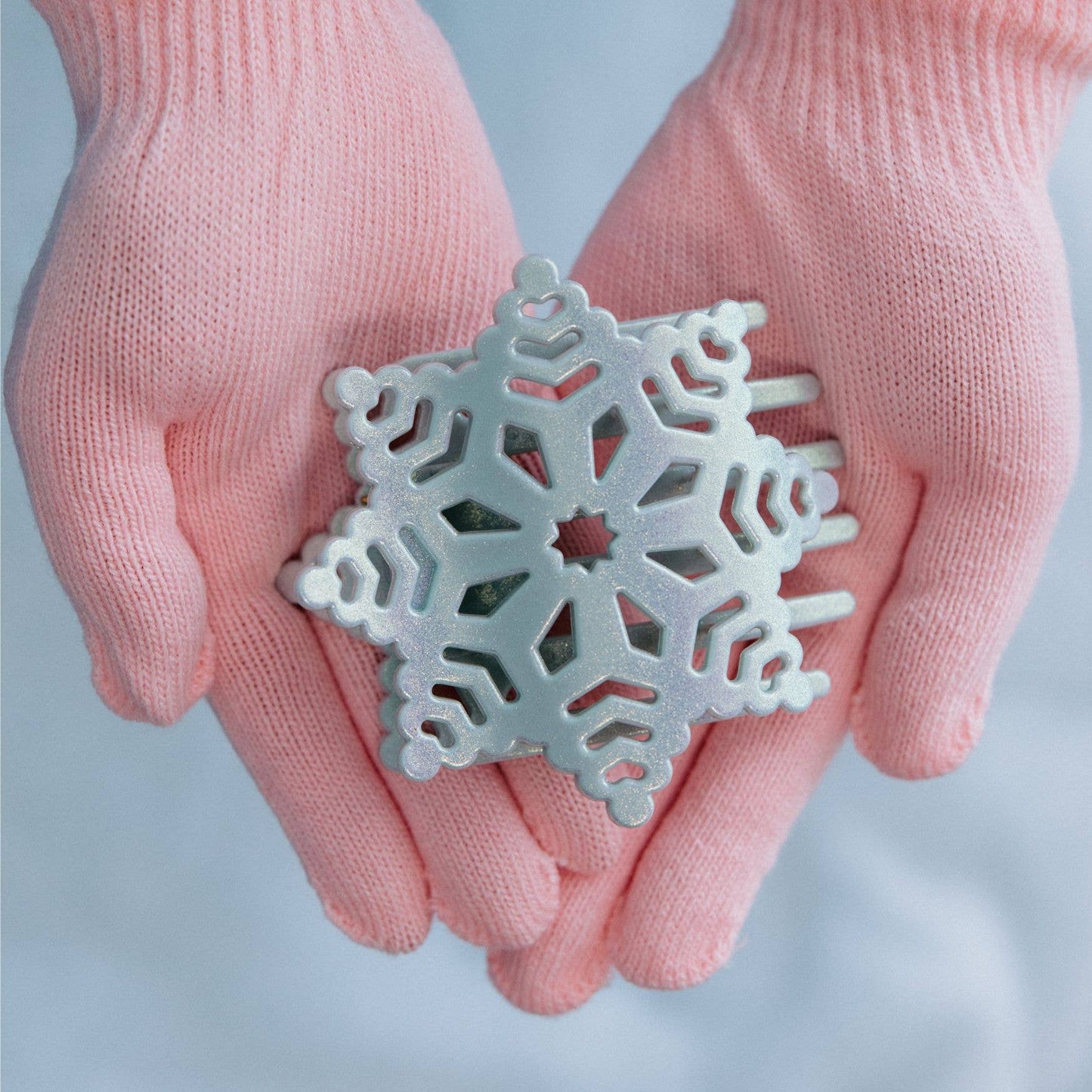 TELETIES - Flat Hair Clip | Medium | Snowflake