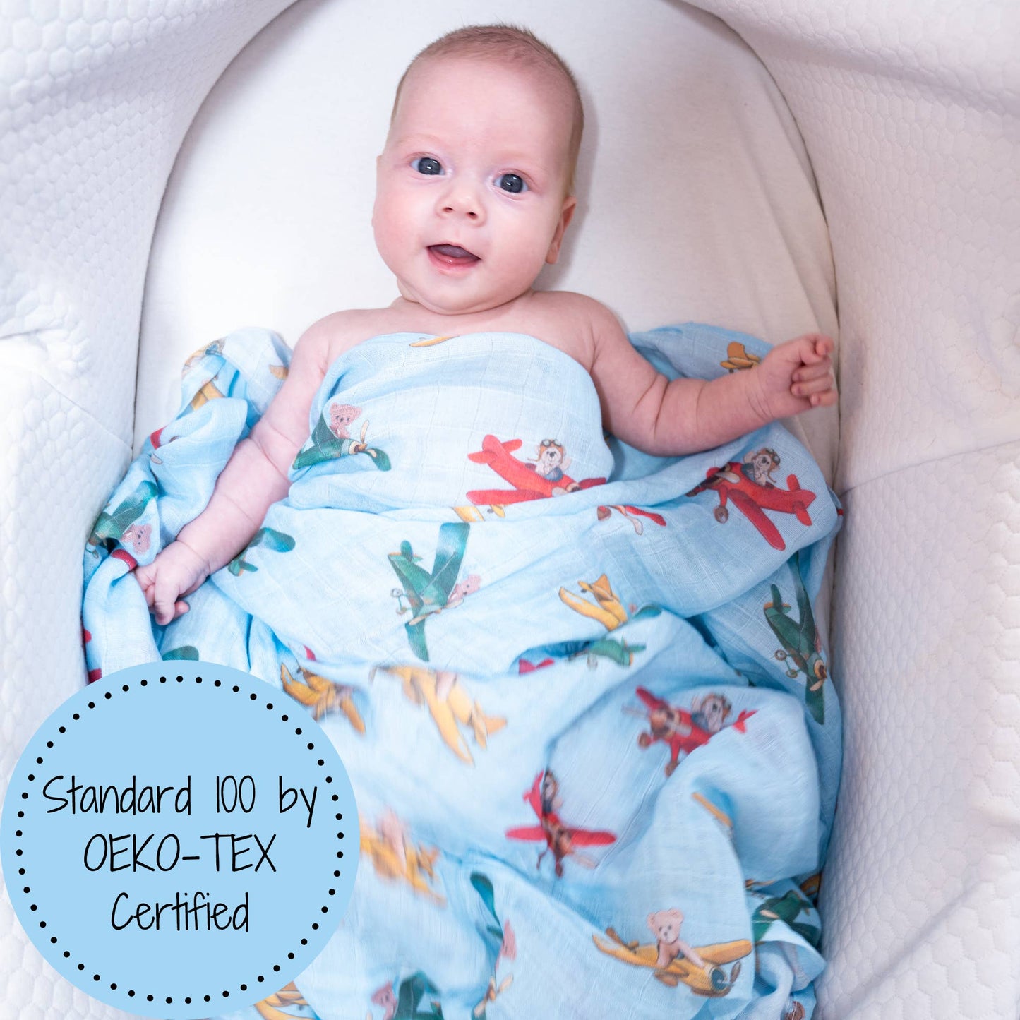 LollyBanks - Pilot Paws Baby Muslin Swaddle Blanket