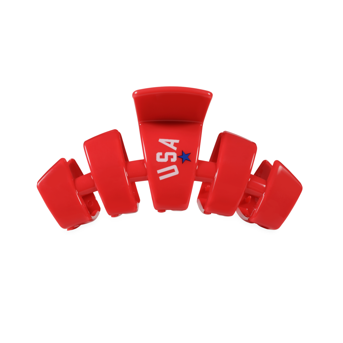 TELETIES - Classic Hair Clip | Medium | USA Red