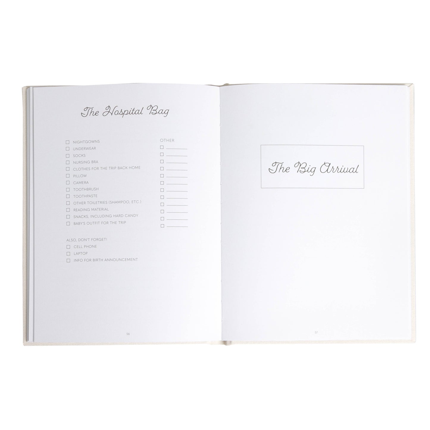 Pearhead - Linen Pregnancy Journal, Baby Shower Gifts, New Mom Gift