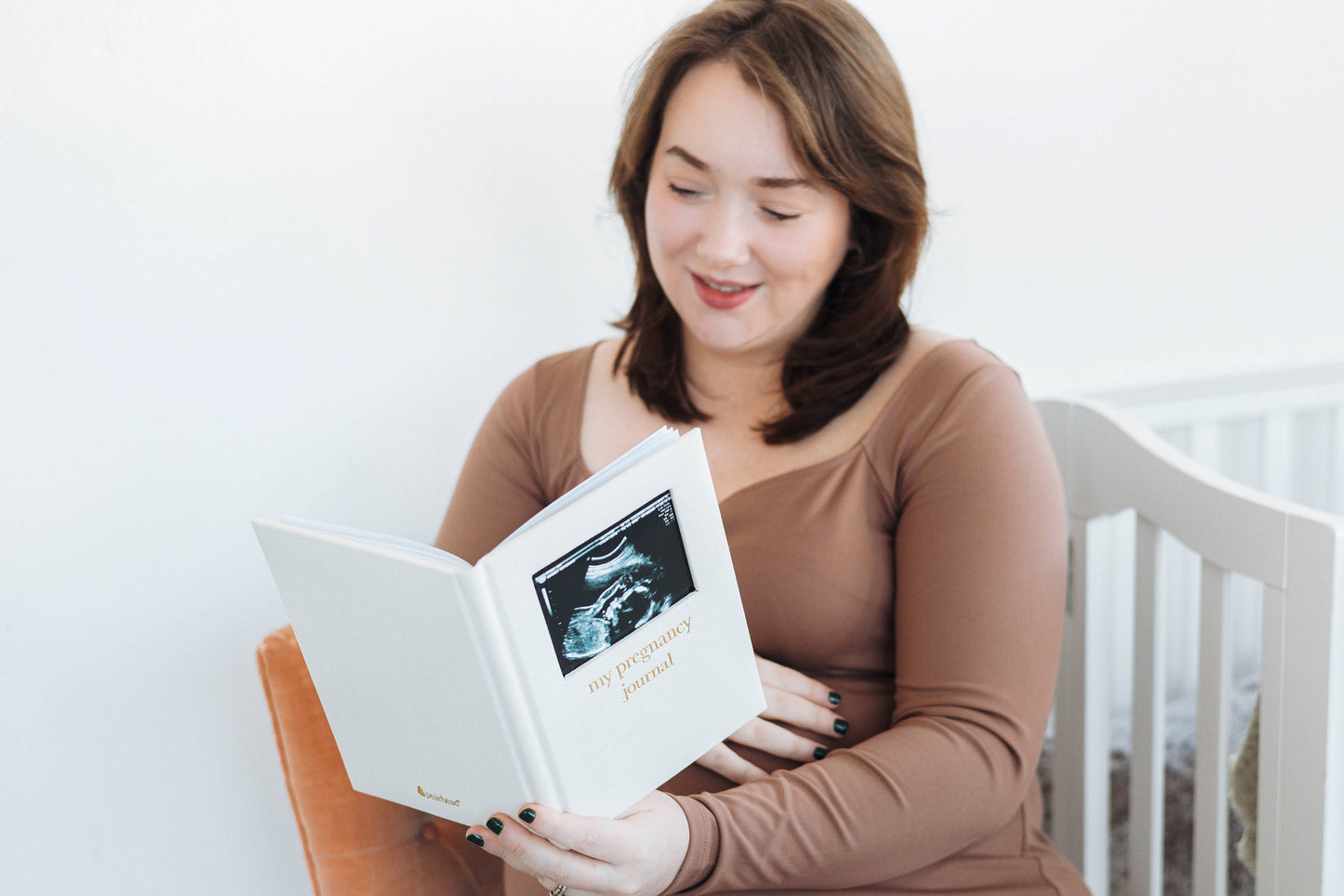 Pearhead - Linen Pregnancy Journal, Baby Shower Gifts, New Mom Gift