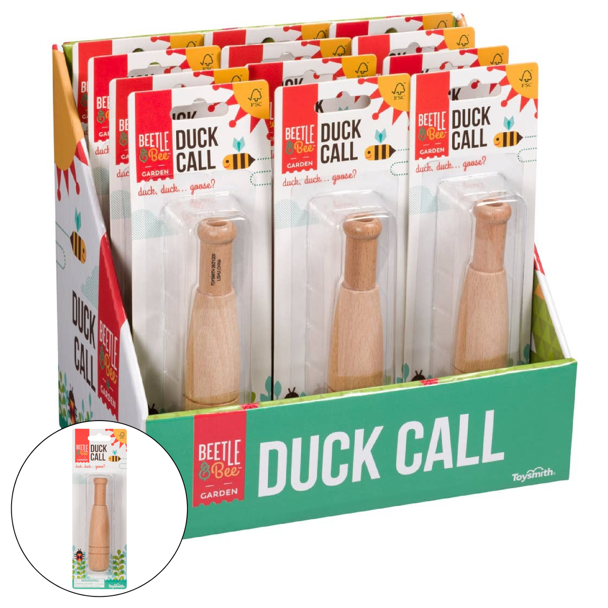 Toysmith - Beetle & Bee Garden Duck Call