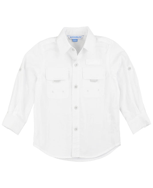 White Sun Protective Button Down Shirt