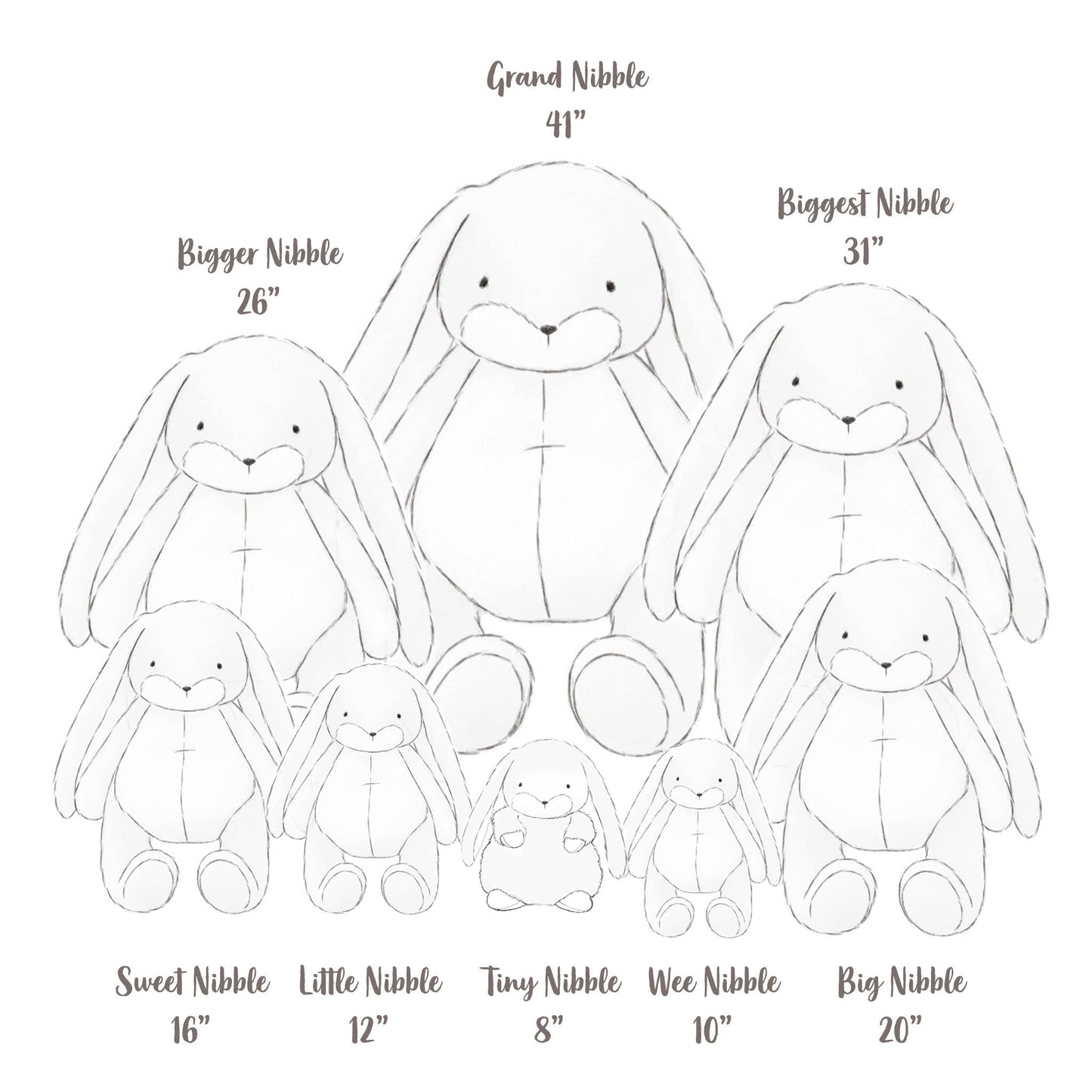 Bunnies By the Bay - Wee 10" Floppy Nibble Bunny - Pine
