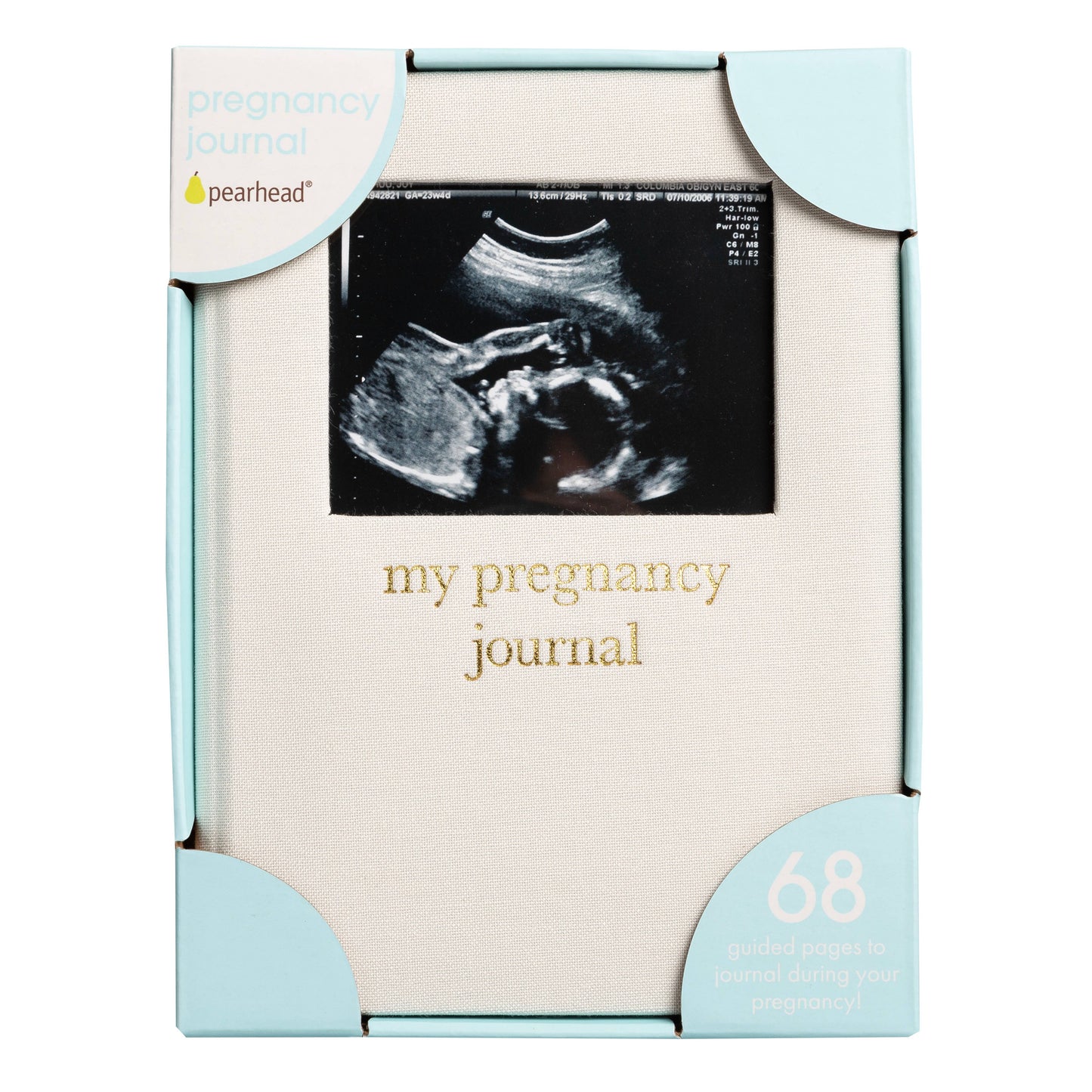 Pearhead - Linen Pregnancy Journal, Baby Shower Gifts, New Mom Gift