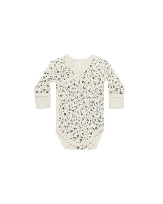 Side Snap Bodysuit||Blue Floral