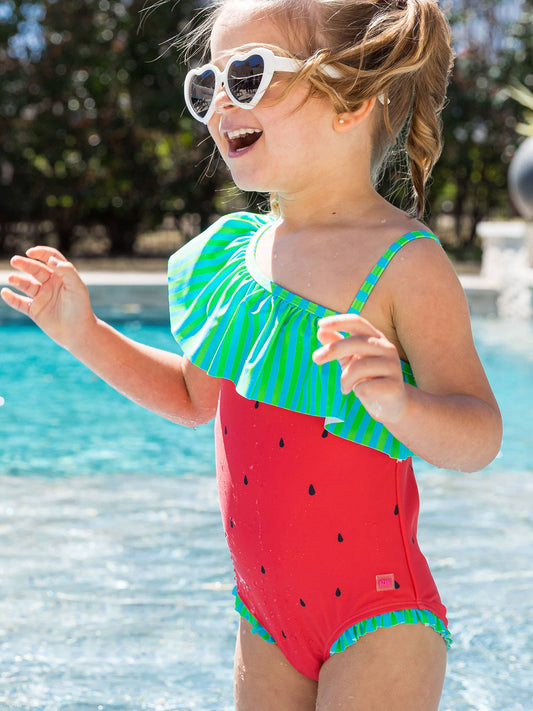 Watermelon One Shoulder OP Swimsuit