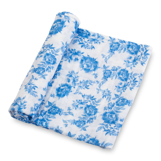 LollyBanks - A Peony For Your Thoughts Baby Muslin Swaddle Blanket