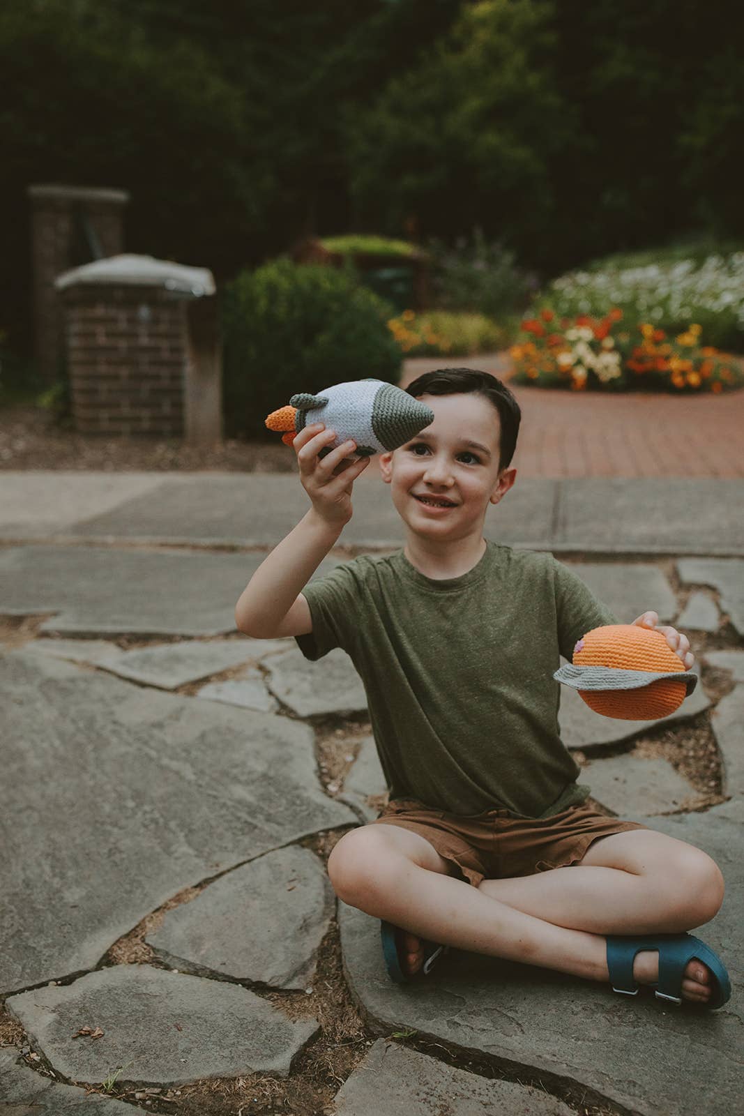Pebble - Space Rocket Plush Toy Rattle