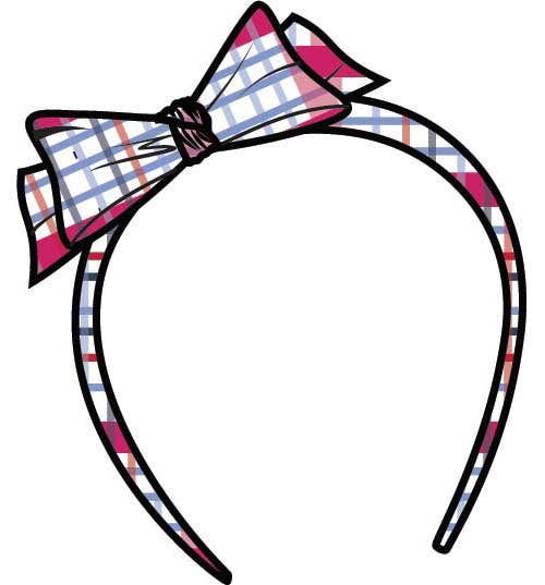 Girls Adley Plaid Big Bow Headband