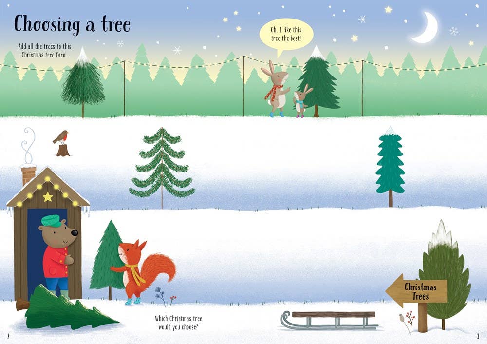 HarperCollins - Sparkly Christmas Trees : Usborne
