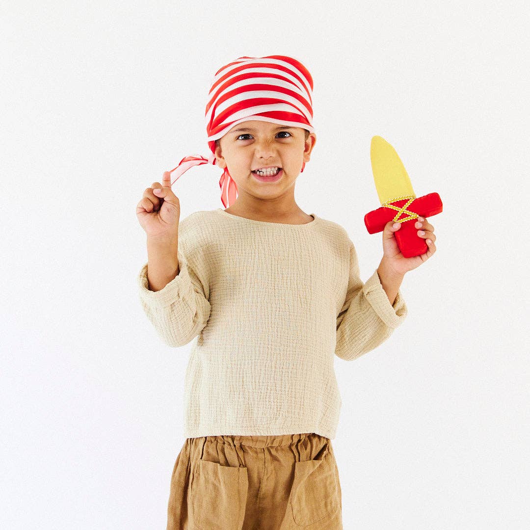 Sarah’s Silks - Mini Red and White Stripe Playsilk