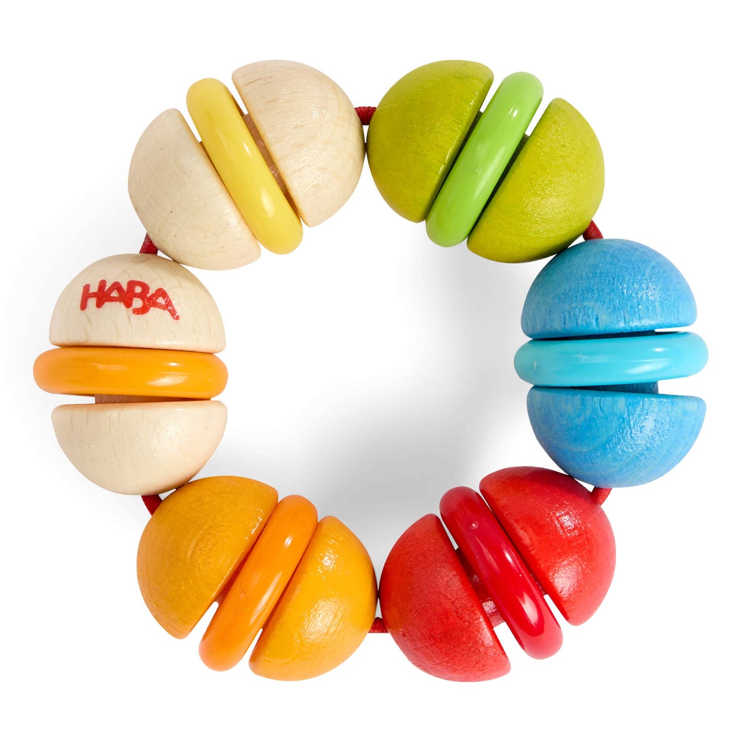 HABA USA - Rainbow Rattle Grasping and Teething Toy
