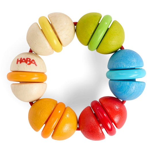 HABA USA - Rainbow Rattle Grasping and Teething Toy