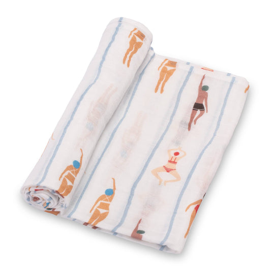 LollyBanks - Born to Swim Baby Swaddle Blanket