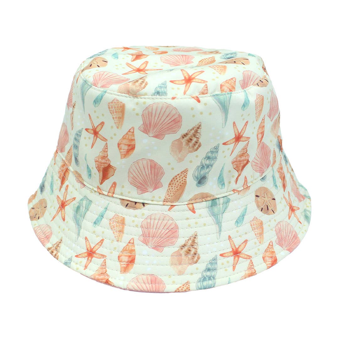 Sandy Seashells/Pink Hat: Beige/Multi