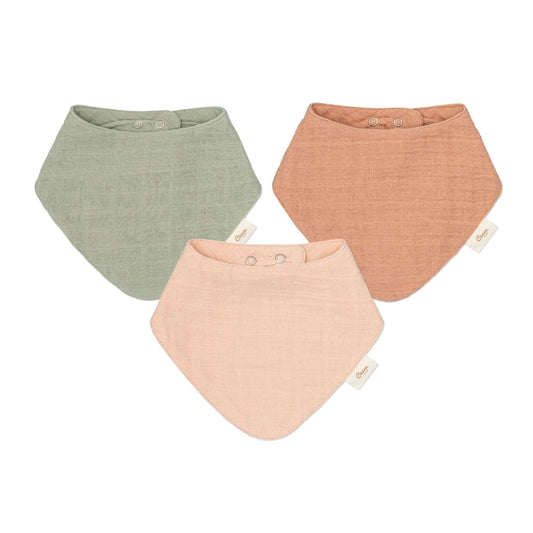 Crane Baby Rose Muslin 3Pc Bib Set