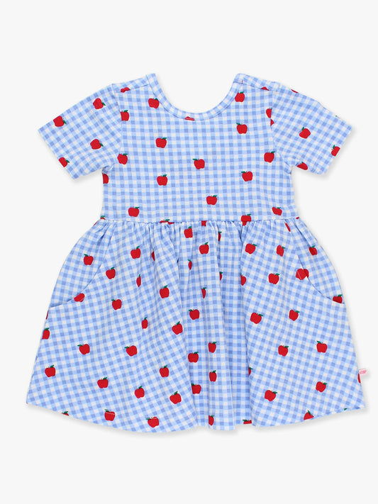 Apple Orchard Gingham SS Twirl Dress