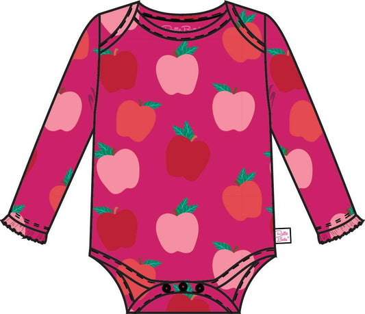 Apple of My Eye Knit LS Ruffle Bodysuit