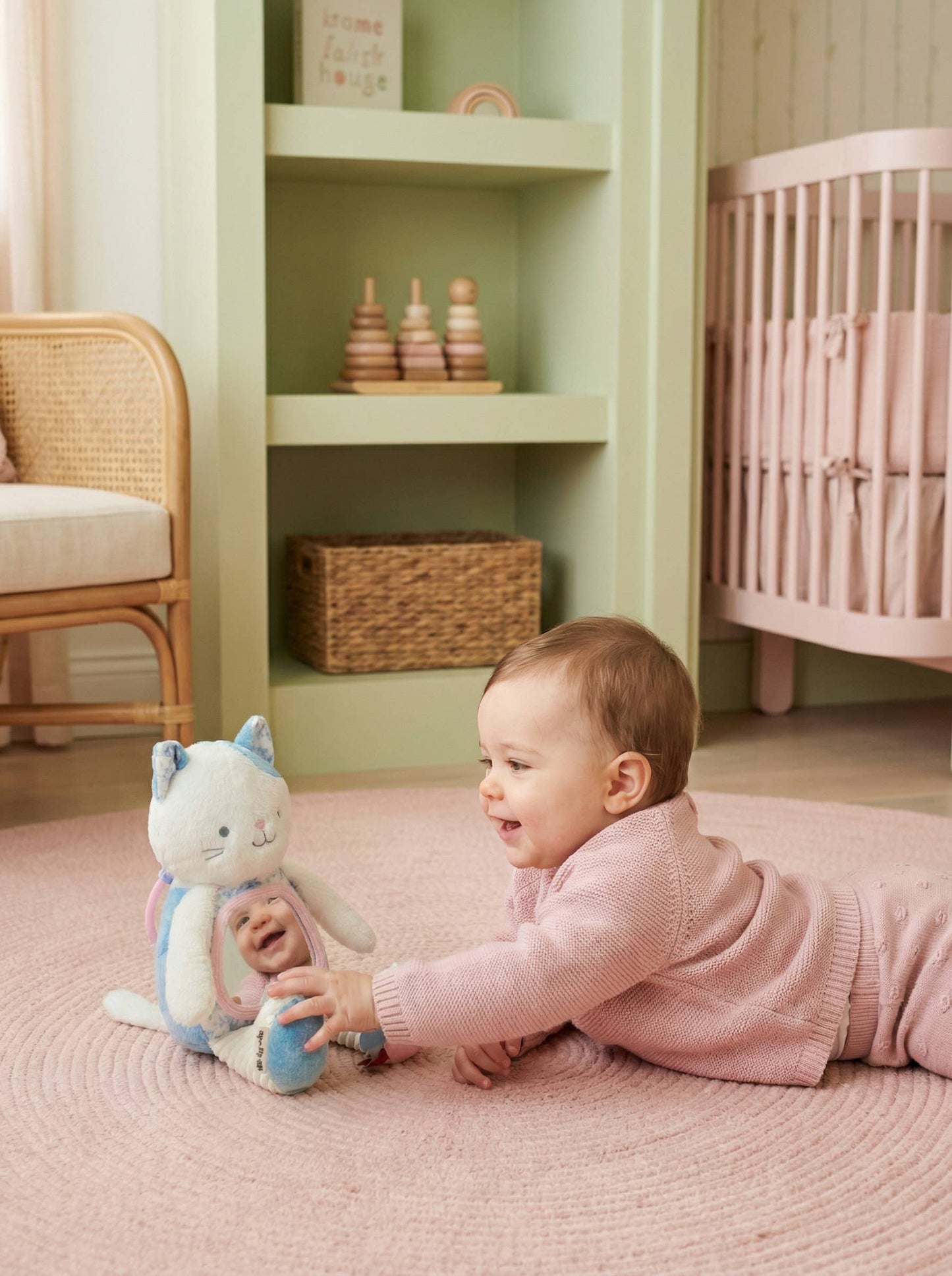 Itzy Bitzy Mirror™ Sensory Tummy Time Mirror - Kitty
