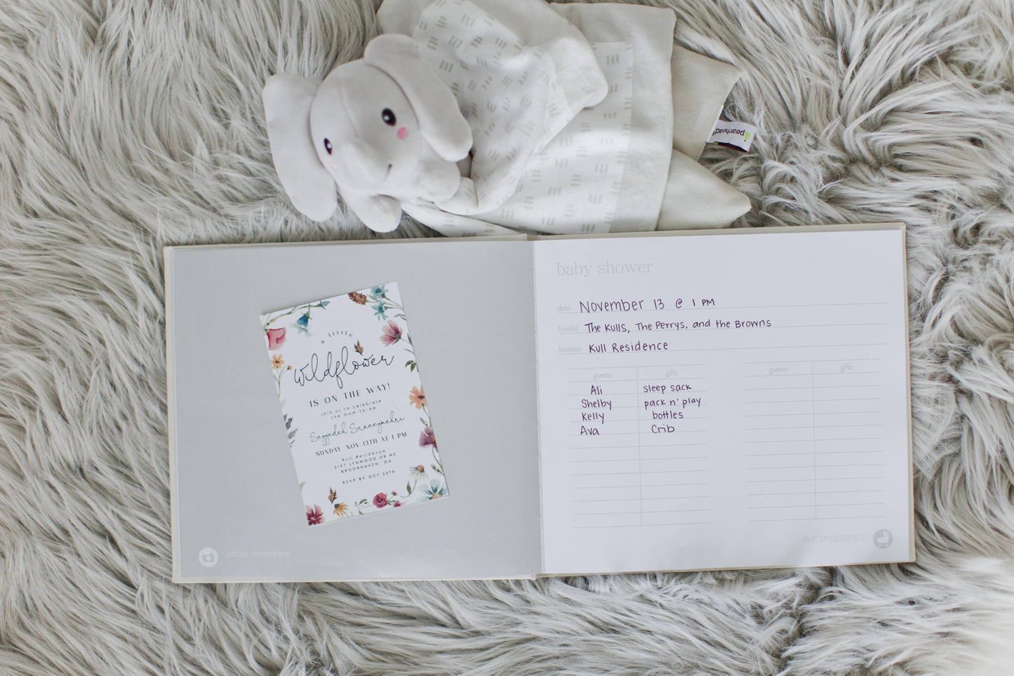 Pearhead - Ivory Linen Baby Memory Book