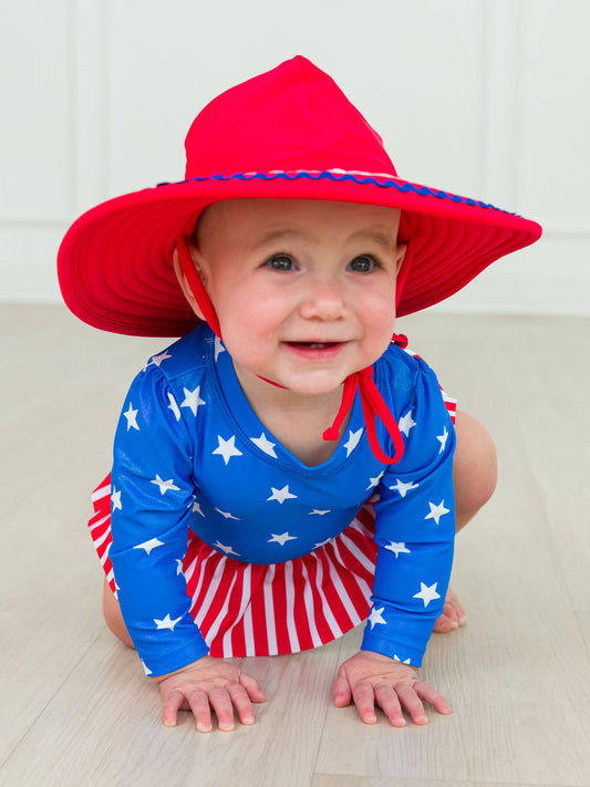 Red Ric Rac Swim Hat