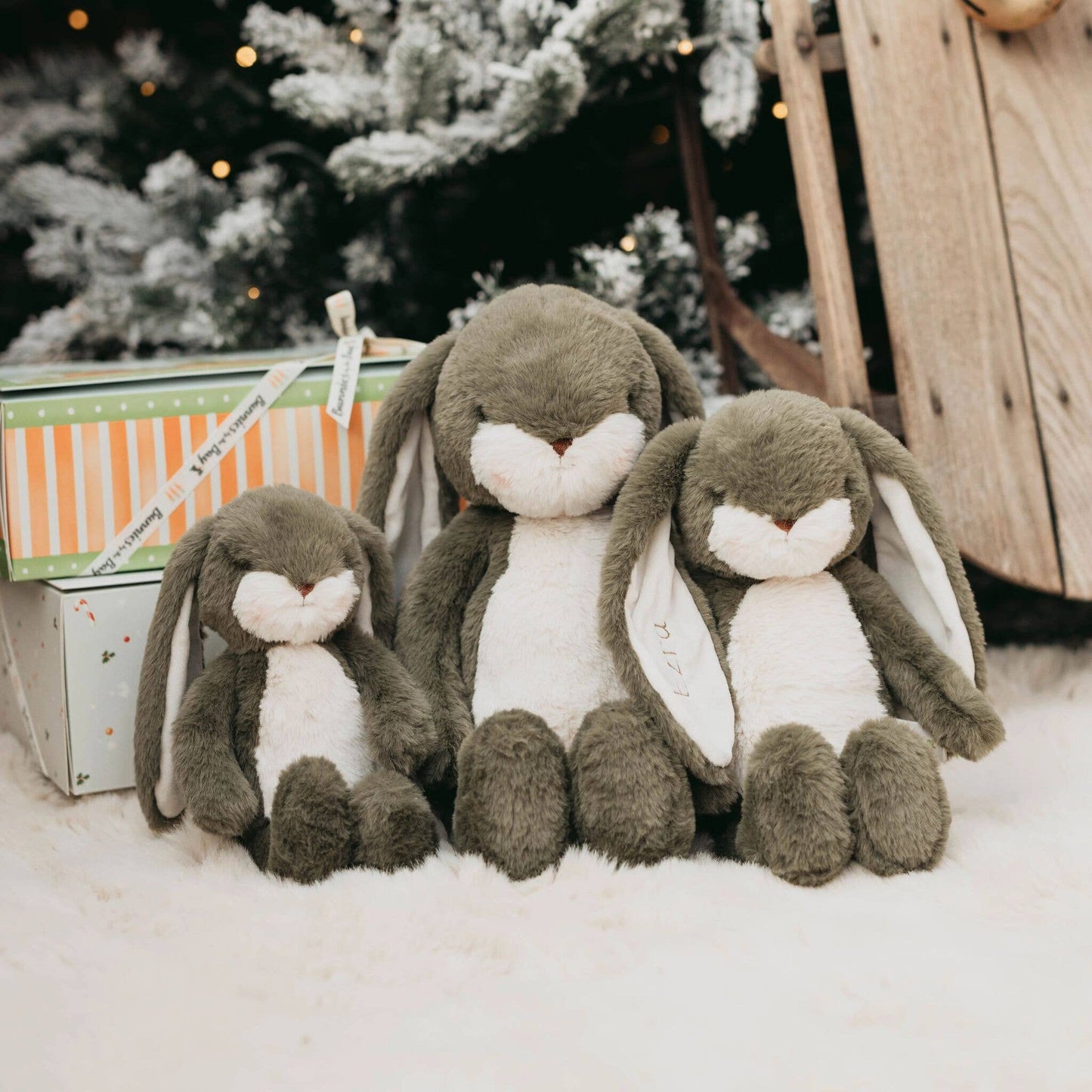 Bunnies By the Bay - Wee 10" Floppy Nibble Bunny - Pine