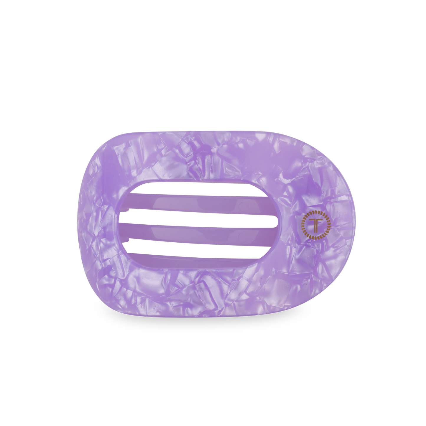 TELETIES - Flat Round Hair Clip | Medium | Lavender Mist
