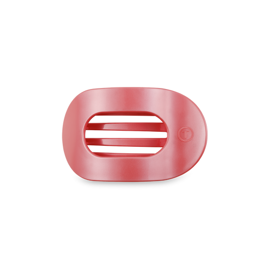 TELETIES - Round Flat Hair Clip | Small | Calming Coral