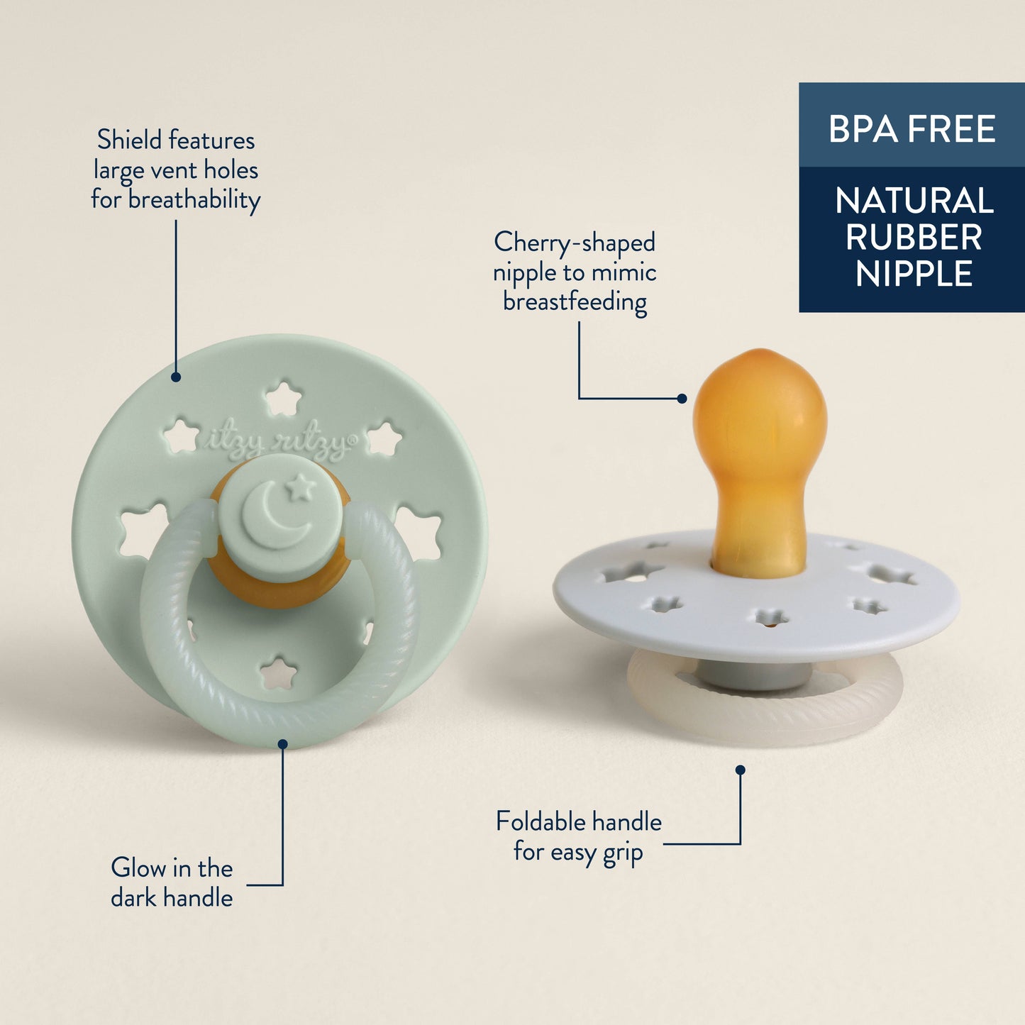 Itzy Ritzy -  Itzy Soother™ Natural Rubber Paci Sets