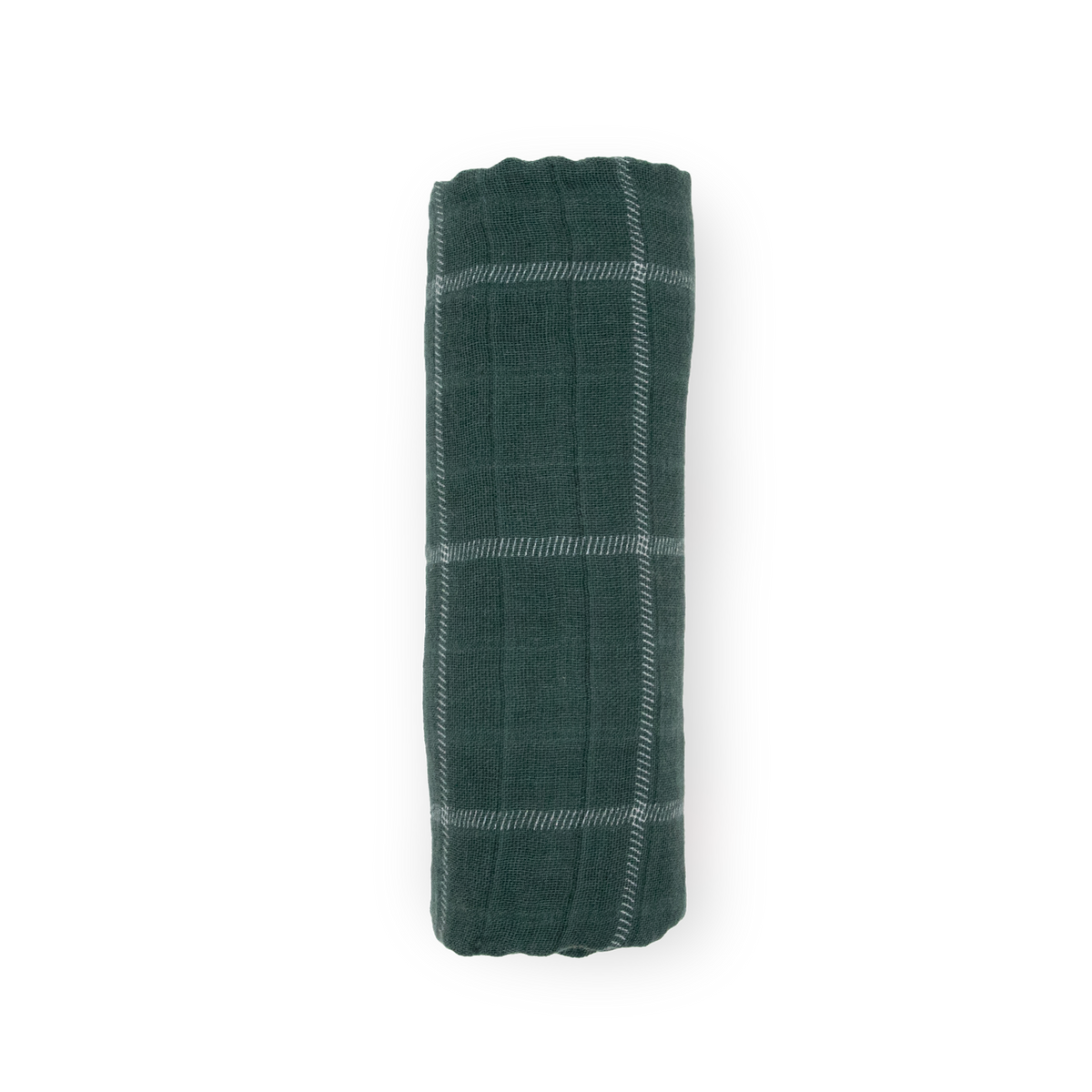 Little Unicorn - Cotton Muslin Swaddle Blanket - Evergreen Plaid